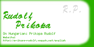 rudolf prikopa business card